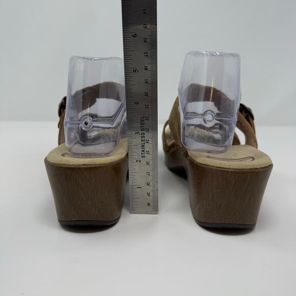 Dansko Slide Sandal Women's 41 (9.5) Brown Leather Sophie Iridescent Summer - Picture 7 of 10